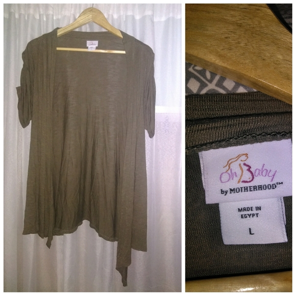 Sweaters - ☀ 3/$20 Oh Baby Olive Green short sleeve Cardi